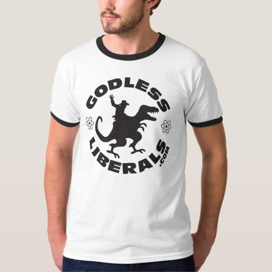 Godless Liberal Official Logo Ringer Shirt (Voorkant)