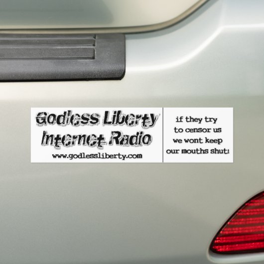 Godless Liberty "Censor Us" Bumpersticker (Op auto)