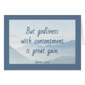 Godliness Contentment Bible Citation (Devant Horizontal)
