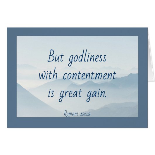 Godliness Contentment Bible Citation (Devant Horizontal)