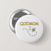 Godmam 2 Bee Ronde Button 5,7 Cm (Voorkant /achterkant)