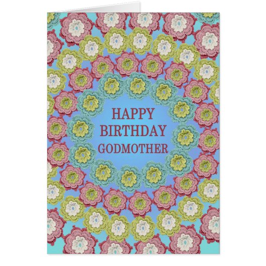 Godmère Anniversaire Crochet Fleurs (Devant)