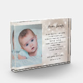 Godmoeder Baptism Poem op sterren Fotoblokken (Links)