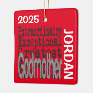 Godmoeder Extraordinaire CUSTOM Keramisch Ornament