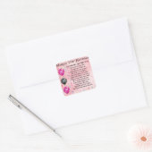 Godmoeder gedicht - 30e geboortedagontwerp vierkante sticker (Envelop)