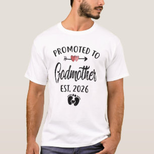 Godmoeder Geworden 2026 Eerste Keer Moeders T-shirt