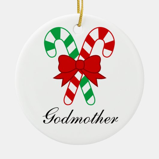 Godmoeder kerstversiering keramisch ornament (Voorkant)