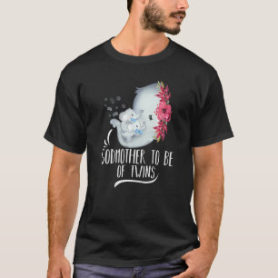Godmoeder om tweelingkinderen te zijn van baby boy t-shirt