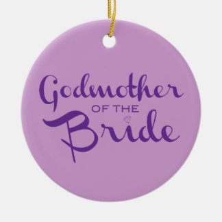 Godmoeder van Bride Paars op Paars Keramisch Ornament