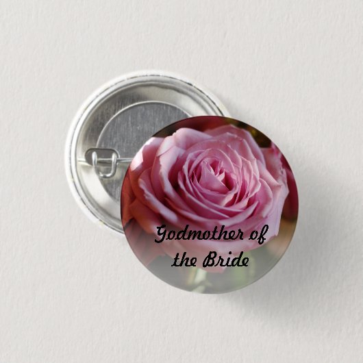 Godmoeder van de Button van het Roos Bride (Voorkant /achterkant)