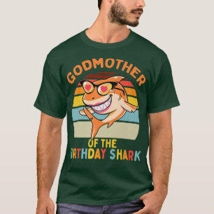 Godmoeder van de haai verjaardag god moeder bijpas t-shirt