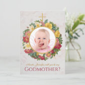 Godmoeder Voorstel Foto Roos Wreatscript Marble (Staand voorkant)