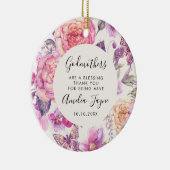 Godmoeders zijn een bloeiende Floral Butterfly fot Keramisch Ornament (Rechts)