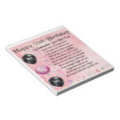 Godmosterd - 50e geboortedagontwerp notitieblok (Schuin)