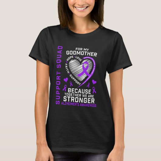 Godmother Alzheimers Awareness Supporter Producten T-shirt (Voorkant)