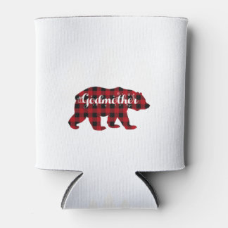 Godmother Bear Buffalo Red Plaid Matching Family Blikjeskoeler
