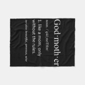Godmother Funny Definition Oma Moederdag Fleece Deken (Voorkant (Horizontaal))
