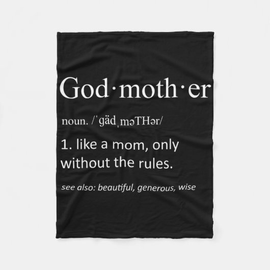 Godmother Funny Definition Oma Moederdag Fleece Deken (Voorkant)