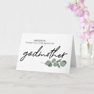 Godmother Gift Bedankt voor het zijn van mijn peet Kaart