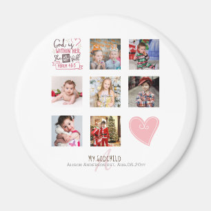 GODMOTHER PHOTO COLLAGE Gift met vers kan bewerken Magneet