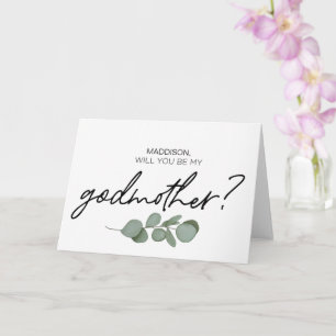 Godmother Proposal Will You Be My GodParents Kaart