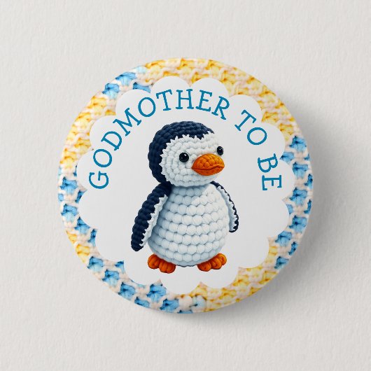 Godmother to Be | Boy's Baby Shower Ronde Button 5,7 Cm (Voorkant)
