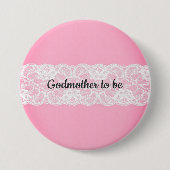 Godmother to be ronde button 7,6 cm (Voorkant)