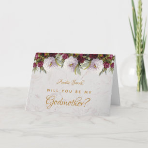 Godmother Voorstel Bloemen Burgundy Pioenrozen Mar Kaart