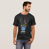 Godot Engine Design 3 T-shirt (Voorkant volledig)