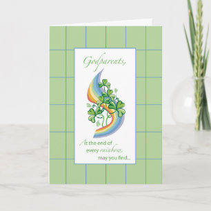 Godouders Religieuze St. Patrick's Day Rainbow Kaart