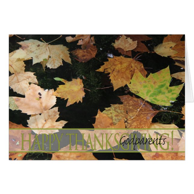 Godouders Thanksgiving Kaart (Voorkant Horizontaal)