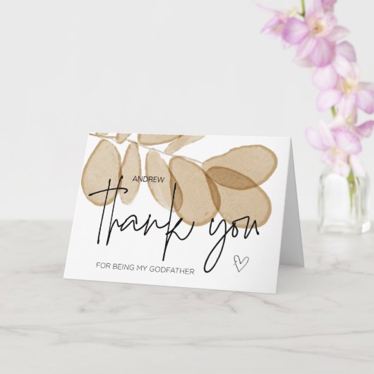 Godparent Gift Bedankt voor het zijn van mijn Godf Kaart (Orchidee)