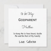 Godparent proposal I Choe Newborn with Pet Kaart (Achterkant)