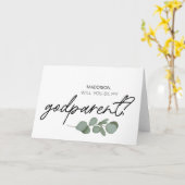 Godparent Proposal Will You Be My GodParents Kaart (Gele Bloem)