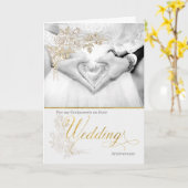 Godparent Wedding Jubileum Faux Gold Leaf Kaart (Gele Bloem)