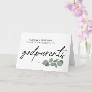 GodParents Gift Bedankt voor het zijn van mijn pee Kaart