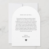 Godparents Handwritten Proposal Photo Arch Boy Kaart (Achterkant)