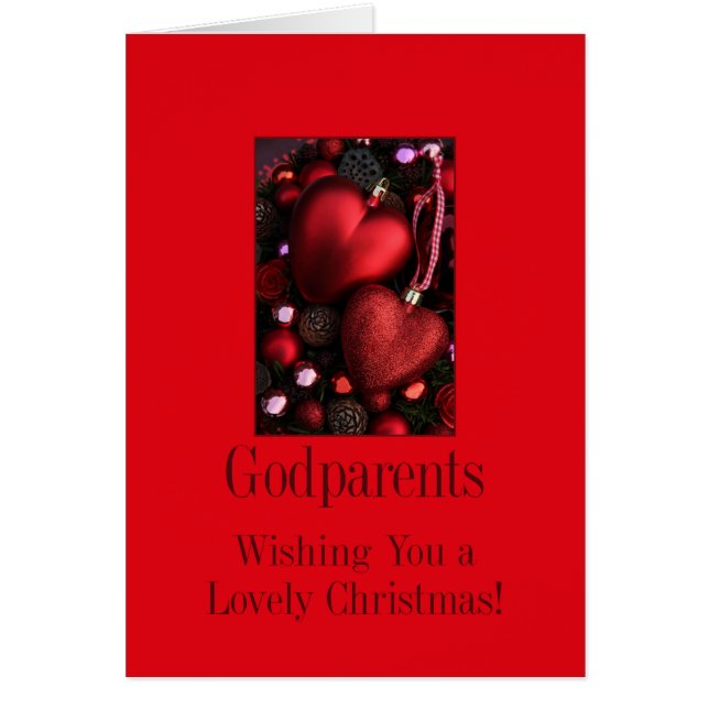 Godparents Joyeuse carte de Noël (Devant)