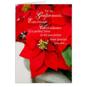 Godparents Poinsettia Joyeuses Fêtes