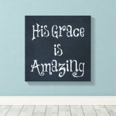 Gods Amazing Grace Quote Canvas Afdruk (Insitu (Houten vloer))