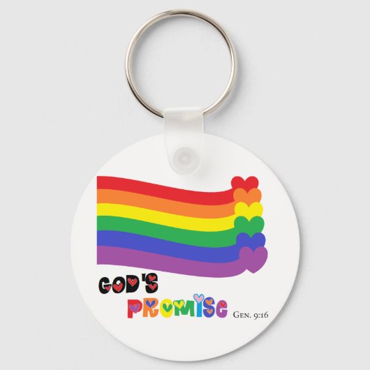 Gods beloofde regenboog sleutelhanger (Voorkant)