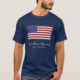Gods Bless America Vlag T-shirt