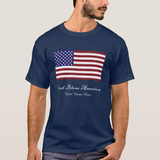 Gods Bless America Vlag T-shirt (Voorkant)