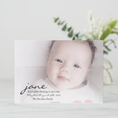 Gods 'Blessing Adoption Announcement Card' Aankondiging (Staand voorkant)