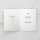 God's Blessings Theotokos Christ Child Orthodox Kaart (Binnen)