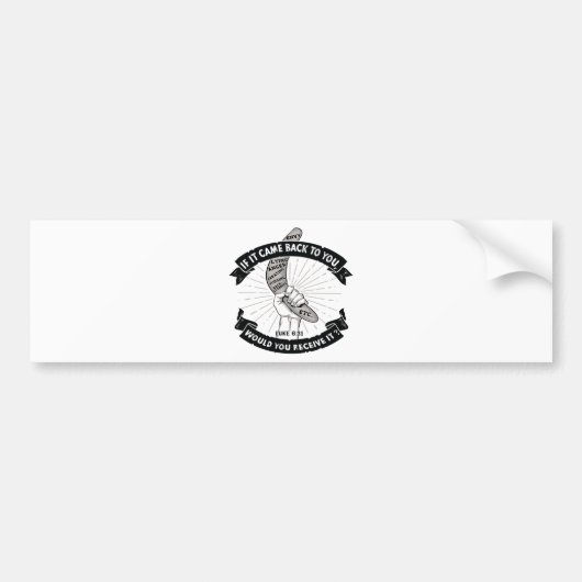 Gods Boomerang Bumpersticker (Voorkant)
