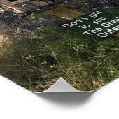 Gods cadeau, geweldig buitenshuis, grappig teken poster (Hoek)