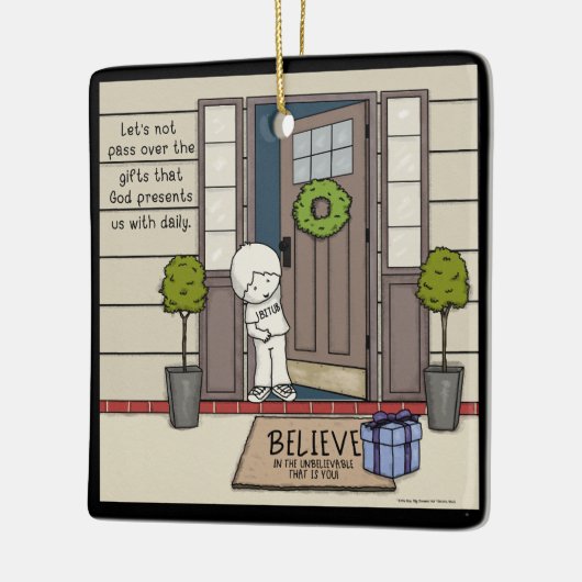 Gods dagelijkse gave keramisch ornament (Links)