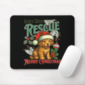 God's Dogs Rescue Christmas Santa Golden Retriever Muismat (Met muis)