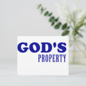 Gods eigendom briefkaart (Staand voorkant)